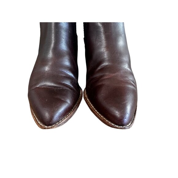 Madewell Bonham Boots Womens 8 Brown Leather Ankle Booties Chelsea Western Boho - Picture 5 of 16